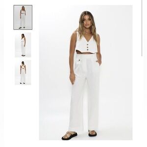 MADISON THE LABEL MIlly pant white